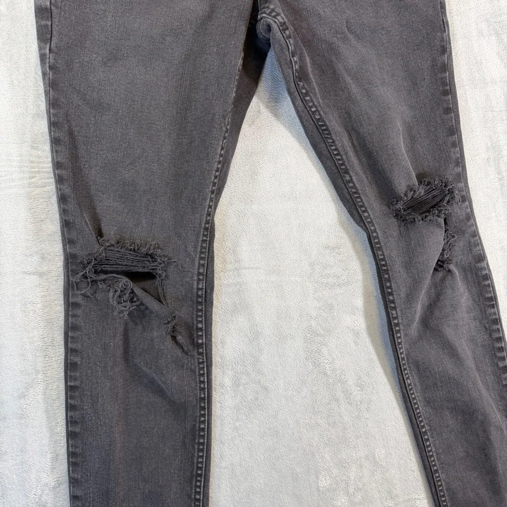 XXX Rude Distressed Skinny Jeans Men's Size 30x32 Black‎ Denim